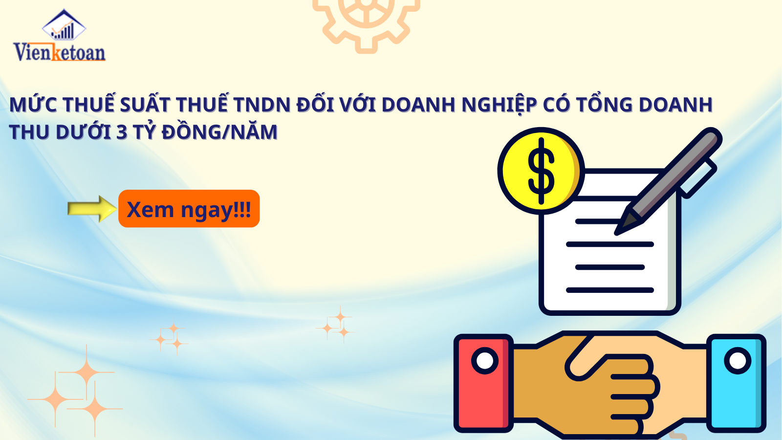 Mức thuế suất thuế TNDN đối với doanh nghiệp có tổng doanh thu dưới 3 tỷ đồng/năm